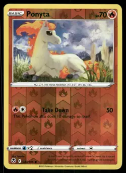 Ponyta 021/195 Common Silver Tempest Pokemon Reverse Holo Near Mint - Image 1