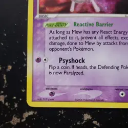 Mew 4/17 POP Series 4 70 HP 2006 Holo Rare English Pokemon TCG Basic - Image 4