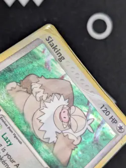 Slaking 12/109 Ruby and Sapphire Pokemon HP Holo DMG CREASE - Image 2