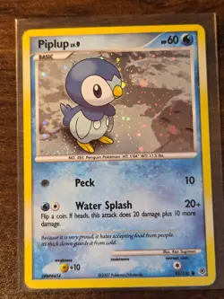 Piplup 93/130 Diamond & Pearl Rare Cosmos Holo 2007 Pokemon LP - Image 1