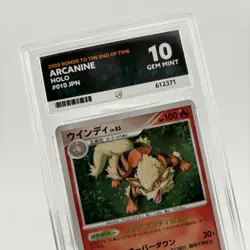 Pokemon Arcanine 010/090 Bonds to the End of Time HOLO #010 2008 POP 5 - ACE 10 - Image 4
