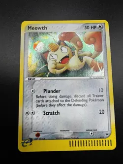 (LP) Nintendo Meowth 013 e-Card e-Reader Reverse Holo 50 HP English 2003 - Image 2