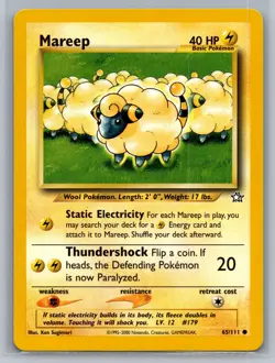 Mareep Neo Genesis #065/111 Common Pokemon Card - Image 1