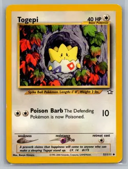 Togepi Neo Genesis #051/111 Uncommon Pokemon Card - Image 1