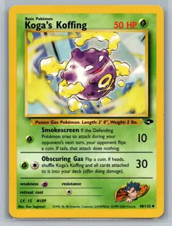Koga's Koffing (48) Gym Challenge #048/132 Uncommon Pokemon Card - Image 1