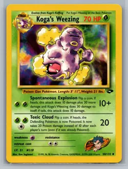 Koga's Weezing Gym Challenge #050/132 Uncommon Pokemon Card - Image 1