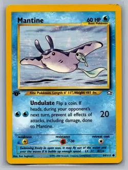 Mantine Neo Genesis #064/111 Common 1st Edition Pokemon Card - Image 1