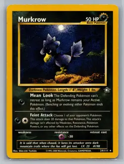 Murkrow Neo Genesis #024/111 Rare Pokemon Card - Image 1
