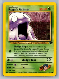 Koga's Grimer Gym Challenge #078/132 Common Pokemon Card - Image 1