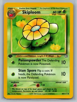 Skiploom Neo Genesis #049/111 Uncommon 1st Edition Pokemon Card - Image 1