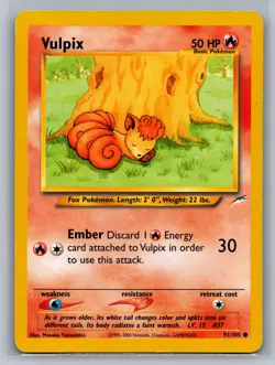 Vulpix Neo Destiny #091/105 Common Pokemon Card - Image 1