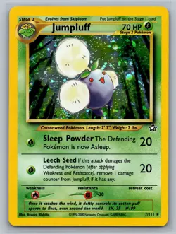 Jumpluff Neo Genesis #007/111 Holo Rare Pokemon Card - Image 1