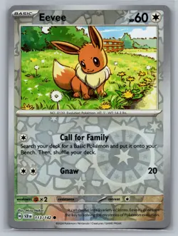 Eevee SV07: Stellar Crown #113/142 Reverse Holo Pokemon Card - Image 1