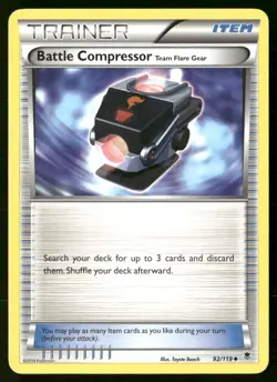 Battle Compressor Team Flare Gear 92/119 Uncommon Phantom Forces Pokemon HP - Image 1