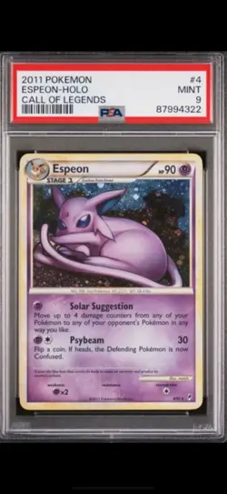 PSA 9 Espeon 4/95 Holo Call of Legends Pokemon - Image 1