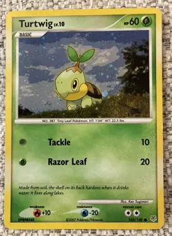 Turtwig Cosmos Holofoil 103/130 2007 Pokemon Diamond and Pearl - Image 1