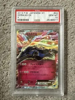 Pokemon TCG Xerneas EX 44/60 RR XY1 Japanese - PSA 10 (Classic Label - Low Pop) - Image 1