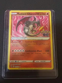 Pokemon Radiant Charizard Pokemon GO Radiant Rare Holo English 2022 011/078 - Image 1