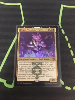 MTG Magic The Gathering Henzie “ Toolbox “ Torre Foil Devil Rogue Commander - Image 1