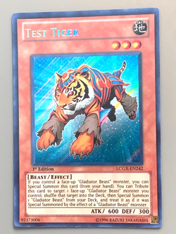 yugioh Test Tiger LCGX-EN242 Secret Rare 1st Edition near mint - Image 1