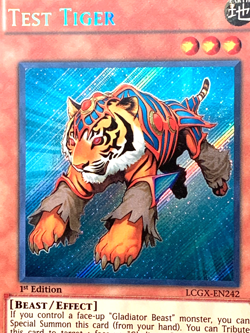 yugioh Test Tiger LCGX-EN242 Secret Rare 1st Edition near mint - Image 2