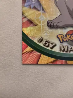 Machoke #67 Topps Pokemon Black Logo TV Animation 1999 Rainbow Holo Nm - Image 3