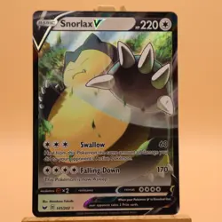 Snorlax V 141/202 Holo V Rare Sword & Shield Pokemon - Image 1