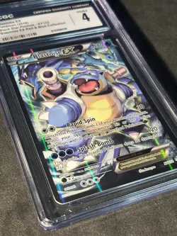 Pokemon TCG Blastoise EX XY122 Black Star Promo Red & Blue Collection CGC 4 - Image 3