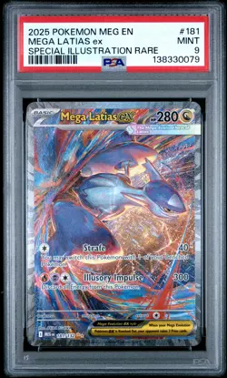 2025 POKEMON MEG EN-MEGA EVOLUTION #181 MEGA LATIAS EX PSA 9 - Image 1
