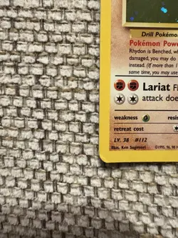 Pokemon TCG Brock's Rhydon Gym Heroes Holo Card 2/132 Unlimited Rare - Image 2