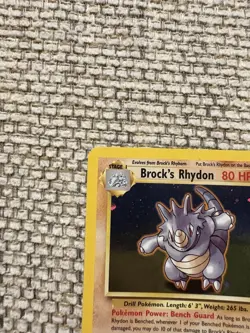 Pokemon TCG Brock's Rhydon Gym Heroes Holo Card 2/132 Unlimited Rare - Image 5