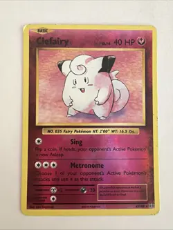 Clefairy 61/108 XY-Evolutions 2016 Reverse Holo Rare LP/MP Pokemon TCG Fairy - Image 1