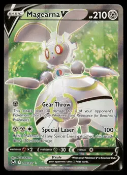 Pokemon Cards Magearna V 182/195 Silver Tempest Ultra Rare NM - Image 1
