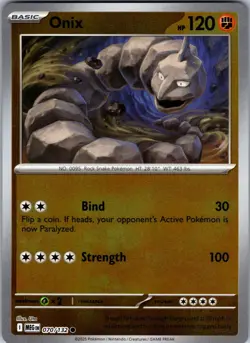 Onix 070/132 Common Mega Evolution Pokemon Reverse Holo Near Mint - Image 1