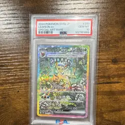 The Pokemon Company Pokemon TCG 2024 SV8a Leafeon ex 200/187 SAR Holo JP PSA 10 - Image 1