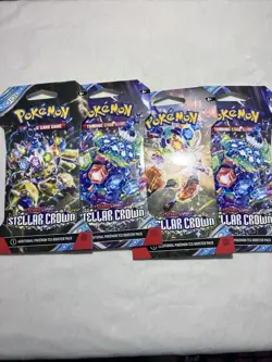 4 Sleeved Stellar Crown Packs Pokemon TCG Factory Sealed - Image 2