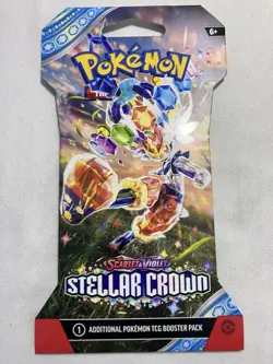 4 Sleeved Stellar Crown Packs Pokemon TCG Factory Sealed - Image 5
