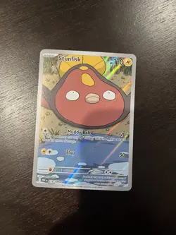 Pokemon TCG Stunfisk 118/086 Scarlet & Violet White Flare Illustration Rare NM - Image 1