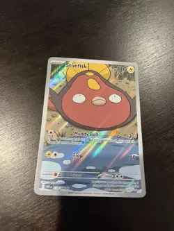 Pokemon TCG Stunfisk 118/086 Scarlet & Violet White Flare Illustration Rare NM - Image 2