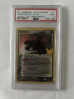 Pokemon TCG: Umbreon Gold Star 17/17 Celebrations PSA 9 25th Anniversary - Image 1