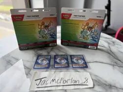 Pokemon First Partner Illustration collection Series 1 x2 with 3 Promo cards - Image 3