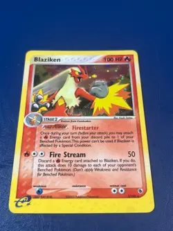 Blaziken 3/109 Ex Ruby & Saphire Holo Pokemon Card LP - Image 1
