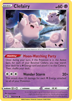 Clefairy 062/196 Common Lost Origin Pokemon NM/M - Image 4