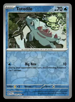 Totodile 039/162 C Temporal Forces Reverse Holo NM/M Pokemon - Image 1