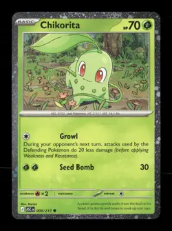Chikorita (Cosmos Holo) 008/217 Holo Miscellaneous Cards & Products NM/M Pokemon - Image 1