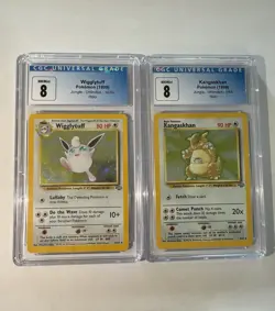 Pokemon TCG CGC 8 Graded Jungle Holo Lot Wigglytuff 16/64 Kangaskhan 5/64 - Image 1