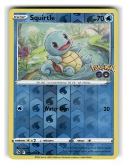 Squirtle 015/078 Common Pokemon GO Pokemon Reverse Holo Lightly Played - Image 1