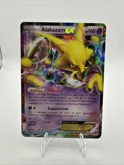 Pokemon TCG Alakazam EX 25/124 Ultra Rare Holo Card XY Fates Collide - Image 1