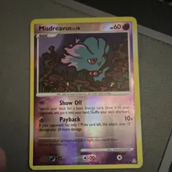 Pokemon TCG Misdreavus 107/146 Legends Awakened Reverse Holo 2008 - Image 1
