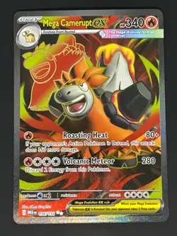 Mega Camerupt EX 156/132 Full Art Mega Evolutions Pokemon Fresh Pull - Image 1